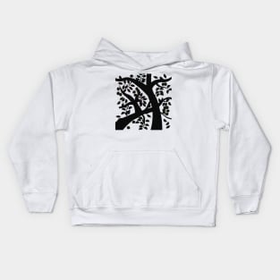 Dark Branches And Colored Leaves Kids Hoodie